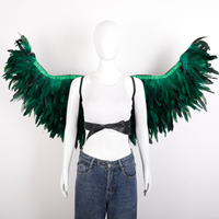 Grandes ailes gothiques en plumes noires pures pour Halloween, cosplay, costume de démon, accessoire de photographie, ailes d'ange en plumes