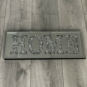 Lux <span class=keywords><strong>Bling</strong></span> Crystal Rhinestone Diamante aplastado con incrustaciones moderno montado en la pared para LOVE HOME Shape Espejo colgante para maquillaje de baño - Product Image 2
