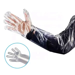100% Virgin Material LDPE+EVA Long Sleeves Disposable PE Glove