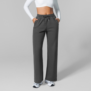 <span class=keywords><strong>Pantalon</strong></span> large Vractive en coton-polyester pour <span class=keywords><strong>femme</strong></span>, coupe droite, avec cordon de serrage et poches latérales, idéal pour le sport et les loisirs. - Product Image 1