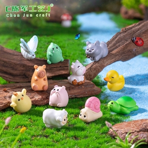 ไมโครแลนด์สเคป หมูจิ๋วและสัตว์น่ารัก ของตกแต่ง DIY สำหรับ<span class=keywords><strong>รถ</strong></span>ยนต์ ของประดับตกแต่งโต๊ะทำงานขนาดเล็ก - Product Image 2