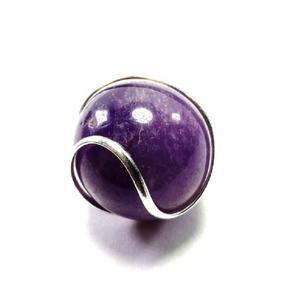 Pierre pendentif sphère améthyste cristal pierre pendentif sphère pierre de guérison naturelle wrap fil sphère boule pierre précieuse agate grossiste - Product Image 2