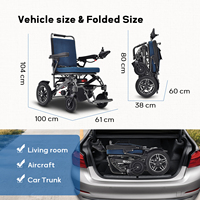 2024 Nouveau design de haute qualité en alliage d'aluminium fauteuil roulant électrique pliable portable