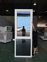 Fenêtre à battant en PVC (UPVC) double vitrage, résistante aux ouragans, à cadre vinyle, étanche et anticorrosion, sur mesure, populaire aux Bahamas