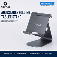 Support de tablette pliable réglable en aluminium pour bureau, grand support de tablette de bureau pour bureau, maison, étude, salle de réunion, OEM ODM