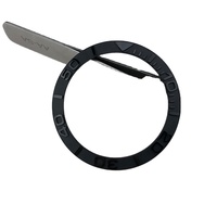 H&T HT-C007-007 Insert de lunette de plongée en céramique mate de 38 mm avec chiffres en relief, pièces de montre à biseau