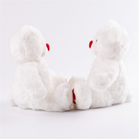 Ours d'amour étreignant avec coeur brodé-Adorable cadeau d'anniversaire de poupée en peluche pour elle