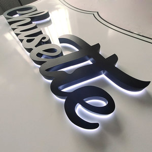 مكتب مخصص داخلي الخلفية Led Sign Business 3D أثار قطع يافطة أحرف أكريليكية جدار حرف شعار العلامة التجارية لافتات للأعمال - Product Image 6