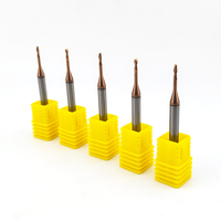 Fraise en carbure D1.5mm à rainure profonde, 2 dents, queue de 4mm, revêtement nano, col long, extrémité plate, pour usinage CNC ODM