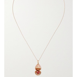 Collana con Ciondolo a Guscio d'Uovo Aperto in Rame Vintage con Catena a Maglie Placcata in Oro 18K Unisex - Product Image 5