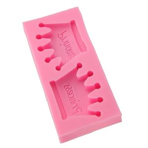Molde de Silicona para Decoración de Pasteles con Forma Rectangular 3D, 2 Diseños de Corona de <span class=keywords><strong>Princesa</strong></span> de Dibujos Animados de Alta Calidad - Product Image 4