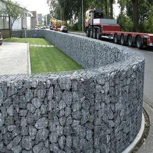 Jardinière décorative en gabion, cage en treillis métallique soudé pour aménagement paysager et projets de verdure urbaine - Product Image 1