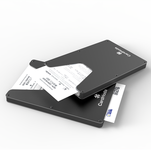 Cartera Delgada Personalizada para Tarjetas de Crédito, Cartera de Aluminio con Bloqueo RFID, Cartera Metálica Moderna Multifuncional con Monedero - Product Image 1