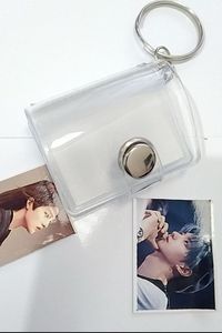 Bán buôn bền long lanh trong suốt mềm nhựa PVC thẻ kinh doanh thẻ chất kết dính Album ảnh với Keyring Khung Ảnh Album - Product Image 5