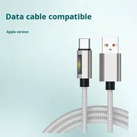 Câble de données BJC BJC-0065 100W 5A à charge rapide avec lumière latérale dégradée, tressé, transfrontalier, 16PD, pour iPhone Type-C, conducteur en cuivre étamé