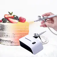 JIAWANSHUN Cake Decorating Kit Cake Airbrush Kit Cake Sandblast Machine  with Spray Nozzle & Spool 800ml(110V)