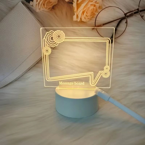 Tableau d'affichage LED effaçable en acrylique transparent pour bureau, mémo, menu de café, affichage de messages de vente au détail, vente en gros - Product Image 4