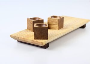 Organisateur de cuisine : Support individuel en bois pour œufs, en chêne et noyer, pour la restauration fine, OEM - Product Image 2