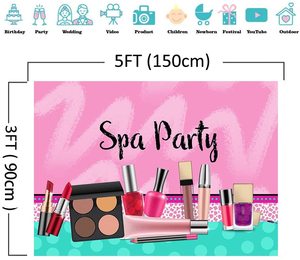 7x5ft Sparkle Spa toile de Fond De Fête De Maquillage Coloré Adolescents Filles Princesse <span class=keywords><strong>Vacances</strong></span> D'été 1st Premier Doux 16th Anniversaire Fête - Product Image 5