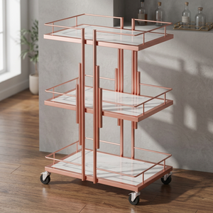 Beauty New Design Makeup Salon Cart 3 Tiers Pedicure Spa Nail Shop <b>Trolley</b> Gold Beauty <b>Trolley</b> With Lockable Wheels - Product Image 2