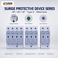 Dispositif de protection contre les surtensions AC SPD Type 2 1P 2P 3P 4P 275V 385V 40kA 20kA Parafoudre sur rail DIN IEC 61643-11