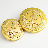 Badges personnalisés en métal doré avec logo 3D épingles de haute qualité pour uniformes et bérets