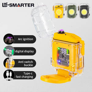 Impermeable sin llama eléctrico doble arco plasma haz Usb recargable personalizado encendedores Logo Metal encendedor de cigarrillos - Product Image 6