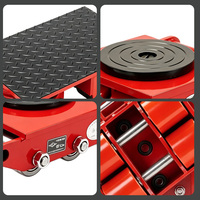 Chariot de manutention robuste 6T, déplaceur de machines, acier au carbone, roues pivotantes à 360° en PU, usage industriel entrepôt usine