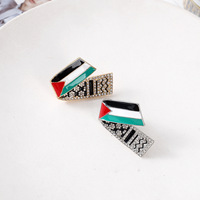 Broche arabe Offre Spéciale Écharpe palestinienne Broche Hijab Émail Palesine Drapeau Pins Badge