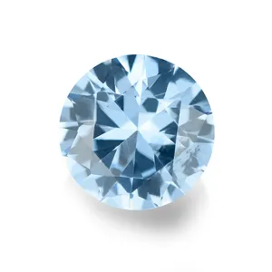 108# Synthetic Spinel Stone Aquamarine Blue Stone 0.8-10mm Round Brilliant Cut Gems For Jewelry