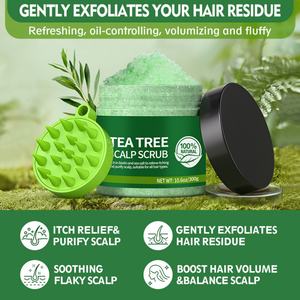 Autocollants personnalisés pour gommage du cuir chevelu 100% naturel, soin capillaire, exfolie en douceur les résidus de cheveux, apaise le cuir chevelu qui gratte, à l'huile d'arbre à thé - Product Image 4