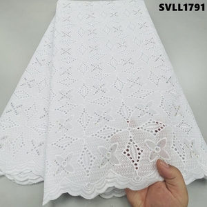 Encaje Suizo de Algodón Africano Nigeriano Ecológico y Sostenible, Tela de Encaje Seco Bordado, Vestido de Mujer Sexy de Lujo - Product Image 5