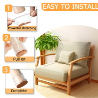 Protège-pieds de chaise, Protège-pieds de chaise en silicone transparent sur mesure, Protège-pieds de chaise en silicone transparent
