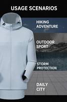 Veste softshell à capuche unisexe pour le ski avec col montant, fermeture éclair, légère, coupe-vent, imperméable pour les sports d'hiver et l'escalade