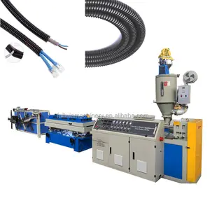 China supplier PP PE PVC PA single wall corrugated pipe tube extrusion making machine line