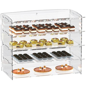 Tùy chỉnh OEM/ODM <span class=keywords><strong>4</strong></span> <span class=keywords><strong>Tier</strong></span> rõ ràng Acrylic bánh Tủ bánh Pastry hiển thị trường hợp cho bánh rán bánh cookie thực phẩm nướng hiển thị rõ ràng - Product Image 4