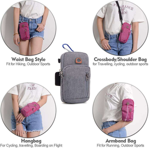 Bolsa de Brazo Deportiva para Correr al Aire Libre, Universal, para Teléfono Móvil, para Fitness, con Correa para la Muñeca, Bandolera y Brazalete para Teléfono - Product Image 4