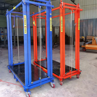 Échafaudage électrique pour l'installation de systèmes HVAC et de climatisation, plateforme élévatrice mobile avec plateau à outils