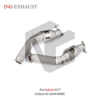 Venta directa de fábrica ING para Infiniti G37 2007 + Infiniti G25 G37 2,5 3,7 Escape de acero inoxidable con evento de descuento catalítico