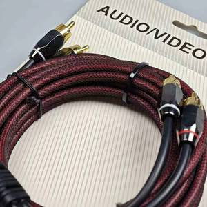 Amplificador 2RCA de cobre puro chapado en oro de doble canal para audio de coche con clip para cable - Product Image 4