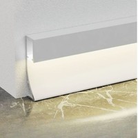 Profilé de plinthe en aluminium avec éclairage LED moderne pour la décoration intérieure, utilisation en cuisine et hôtel, étanche et durable