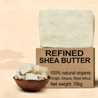 Beurre de karité africain naturel raffiné - 1 kg en vrac - Grade africain blanc ivoire, crème hydratante pure et biologique, adaptée aux peaux