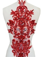 Grandes appliques de paillettes brodées, fleurs brodées, patchs à coudre pour robe