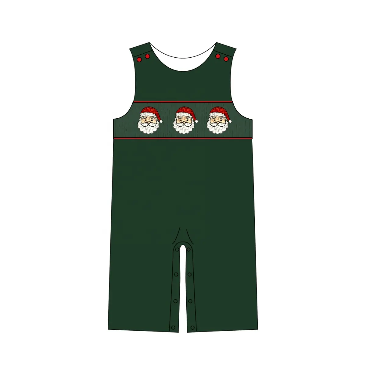 Puresun pakaian bayi laki-laki, baju monyet panjang Natal Anak laki-laki, pakaian balita Vintage Santa Prancis simpul Longall