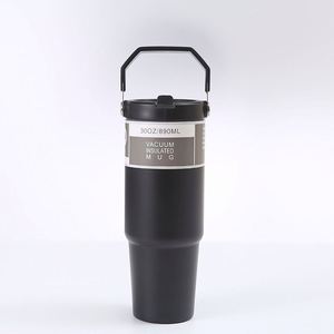 Bouteille d'eau en acier inoxydable de grande capacité 40 oz avec poignée, thermos à double paroi, tasse de voyage pour les sports de plein air - Product Image 4