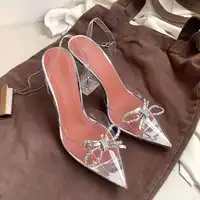 Mode Damen High Heel Sandalen Strass Frau Pump Crystal Bowknot Knöchel riemen Damen Prom Schuhe Frauen 2022 Damenschuhe