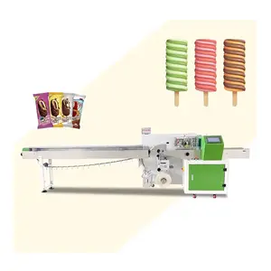 High quality automatic horizontal pillow plastic bag ice cream ice cream lollipop flow packing machine