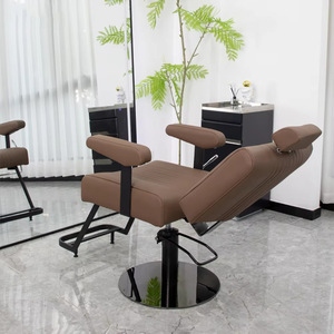 Fauteuil de Barbier Robuste Inclinable Ergonomique en Acier Inoxydable pour Salon de Coiffure Neuf - Product Image 5