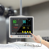 Monitor Pasien ICU Multi-Parameter Rumah Sakit 12,1 Inci, Portabel, dengan Stand, Bersertifikasi CE, Baterai Internal, Kelas II