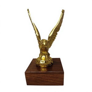 Offre Spéciale moderne en aluminium aigle Statue propagation ailes sculpté or fait à la main artificielle noël maison bureau décoration - Product Image 2